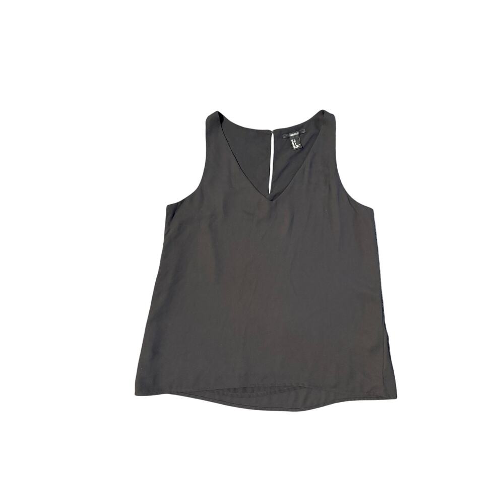 forever 21 womens v neck Sleeveless blouse Black size small Relaxed